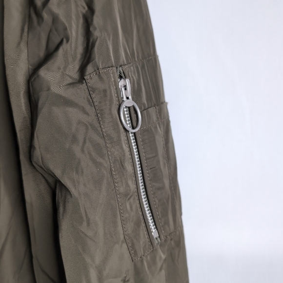 Garage Olive Green Bomber Jacket, Size S - Picture 2 of 8